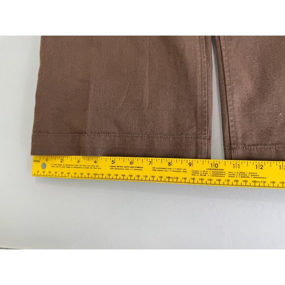 Banana Republic Heritage Explorer Belted Pants 12 Linen Cotton Wide Leg Safari - Picture 15 of 16